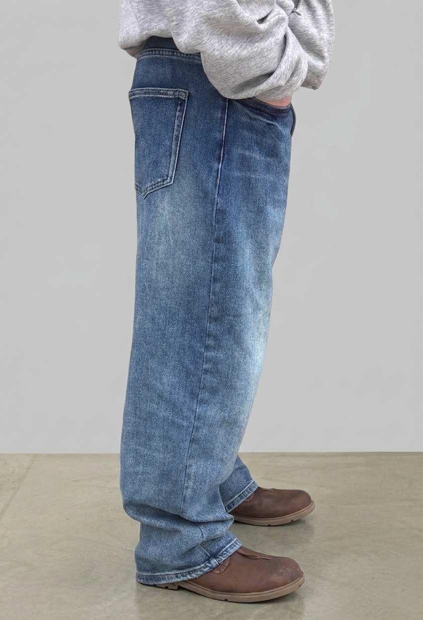 "DONT TRUST THE MIRROR" Baggy Jeans